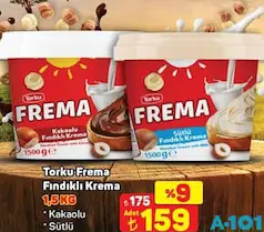 TORKU FREMA KAKAOLU/SÜTLÜ FINDIK KREMASI 1,5 KG